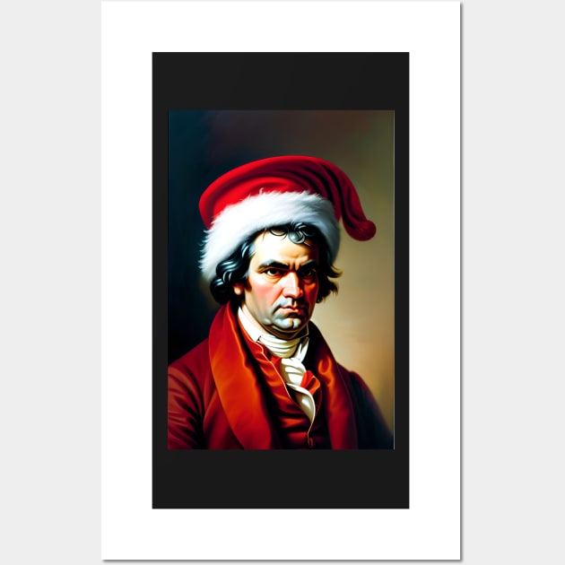 Santa Beethoven (Celebrity Christmas) Wall Art by robsteadman